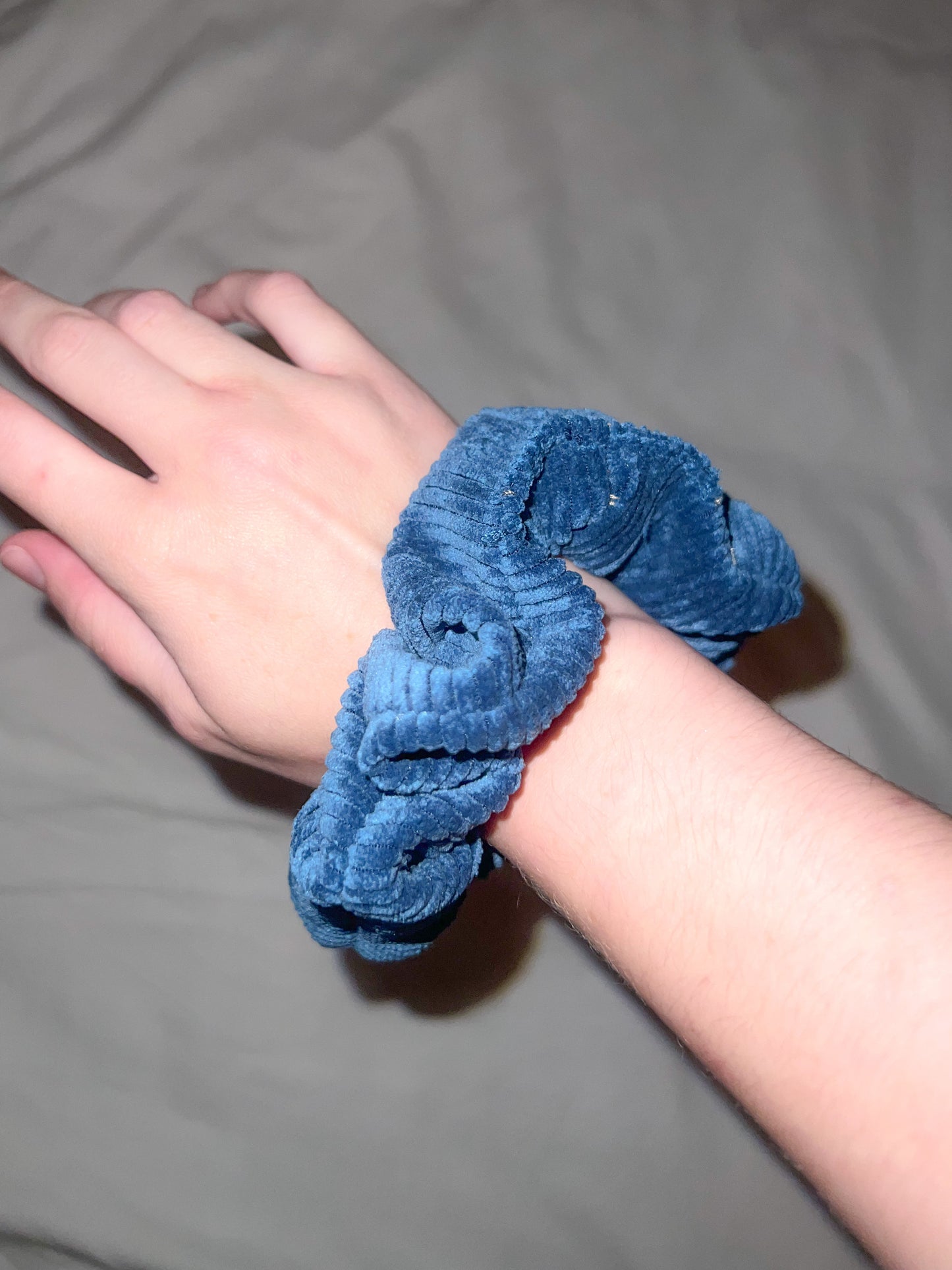 Chouchou / Bleu côtelé Taille L