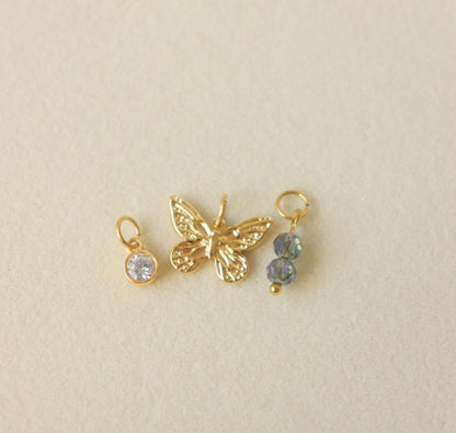 Collier breloques April / Bleu